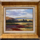A03. Signed landscape painting.